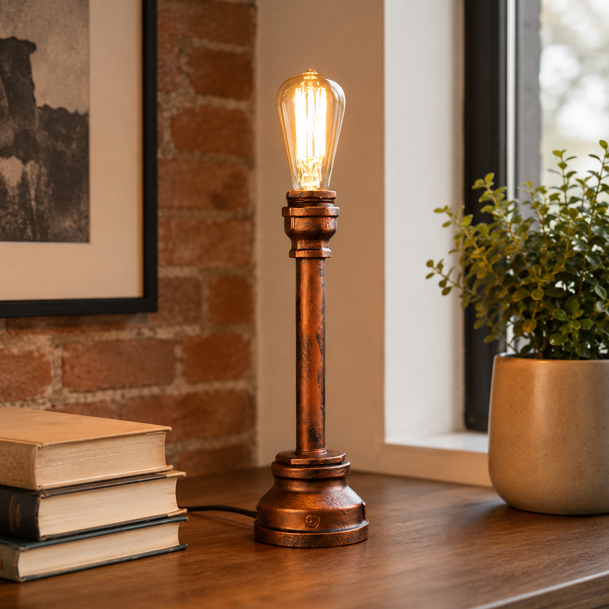 Industrial Metal Pipe Table Lamp For Modern Spaces | Kelvion
