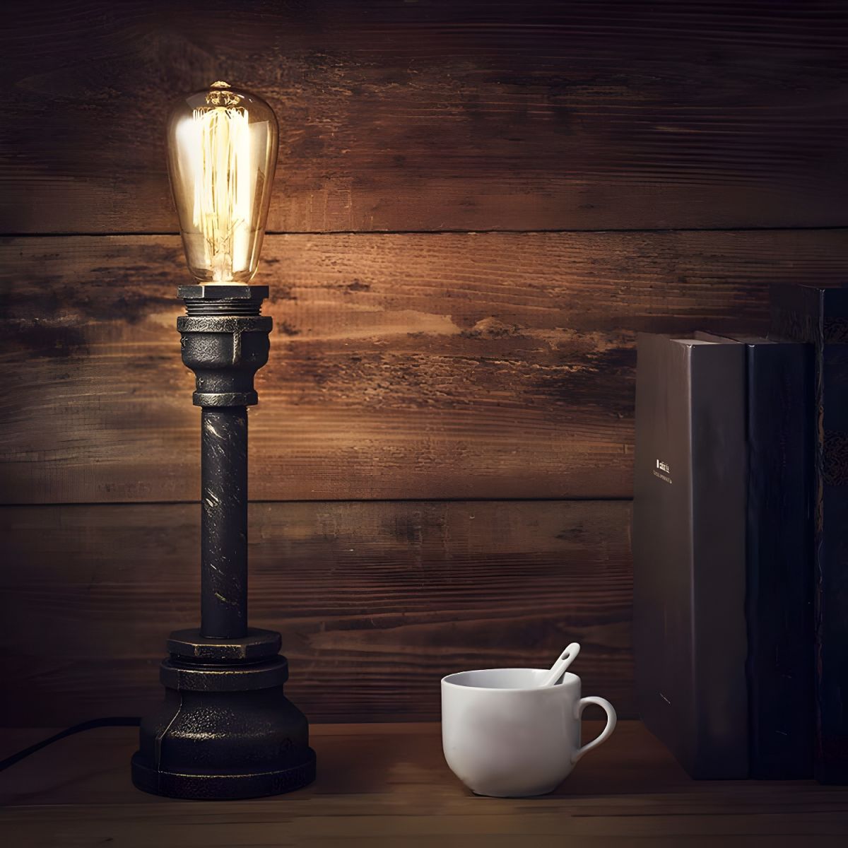 Industrial Metal Pipe Table Lamp For Modern Spaces | Kelvion