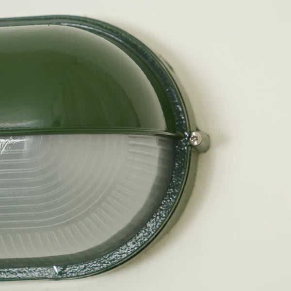 Industrial Metal Ribbed Glass Outdoor Wall Light | Lumavex