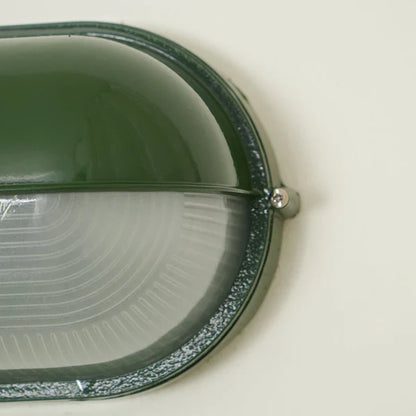Industrial Metal Ribbed Glass Outdoor Wall Light | Lumavex