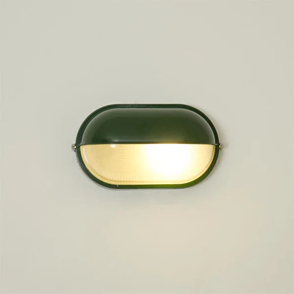 Industrial Metal Ribbed Glass Outdoor Wall Light | Lumavex