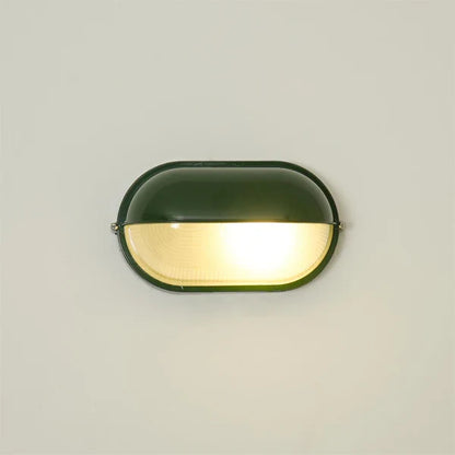Industrial Metal Ribbed Glass Outdoor Wall Light | Lumavex