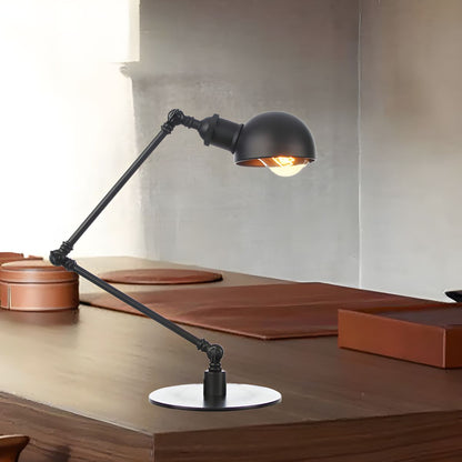 Industrial Retro Table Lamp with Adjustable Arm | Nexvian