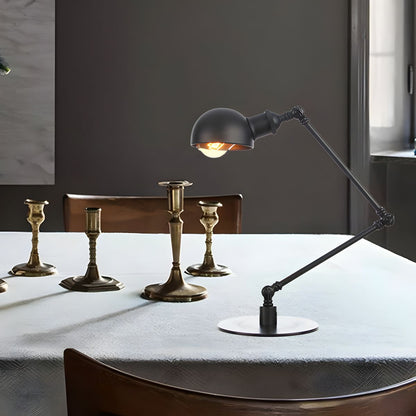 Industrial Retro Table Lamp with Adjustable Arm | Nexvian