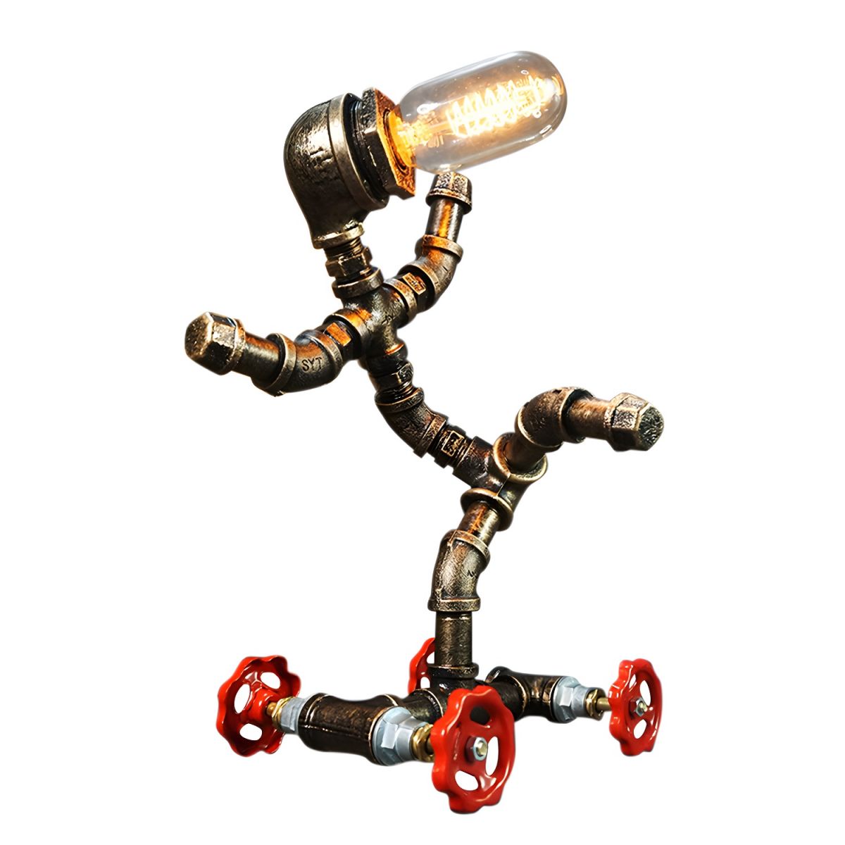 Industrial Steampunk Metal Table Lamp Design | Trovani