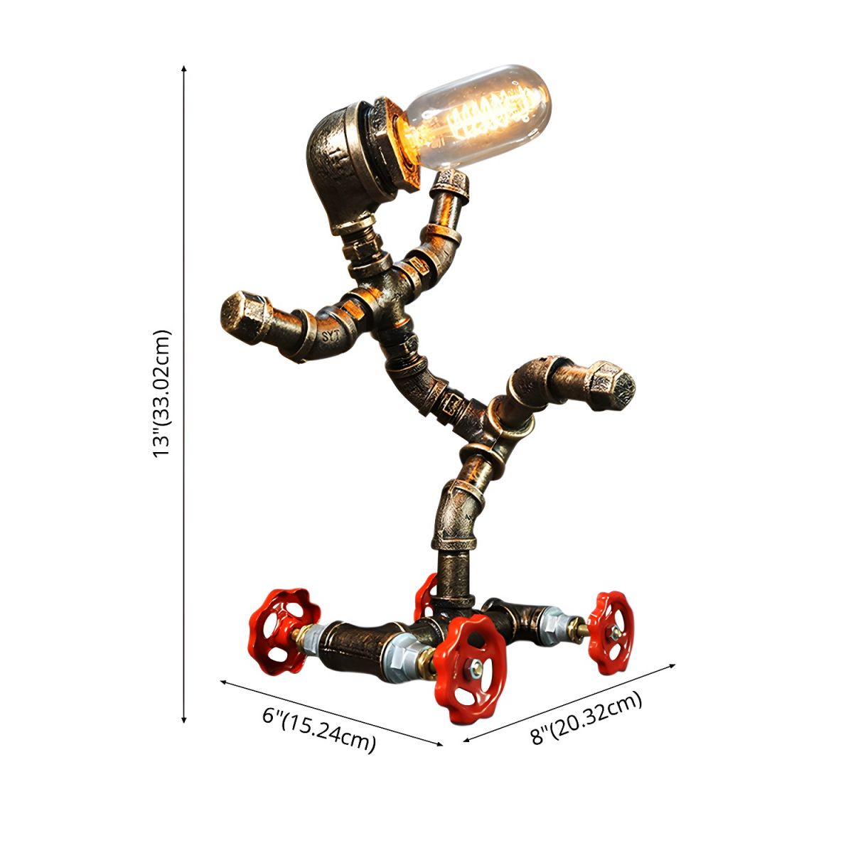Industrial Steampunk Metal Table Lamp Design | Trovani