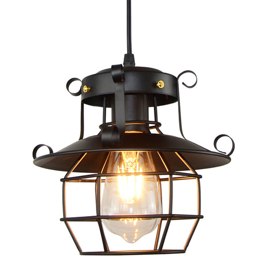 Industrial Vintage Iron Ceiling Light Adjustable Height | Lanviro