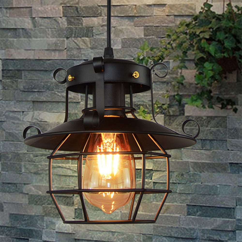 Industrial Vintage Iron Ceiling Light Adjustable Height | Lanviro