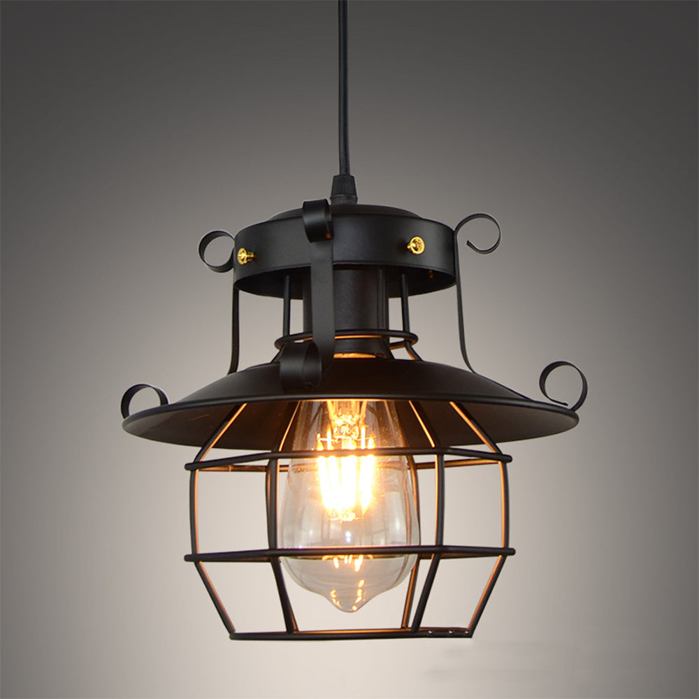 Industrial Vintage Iron Ceiling Light Adjustable Height | Lanviro
