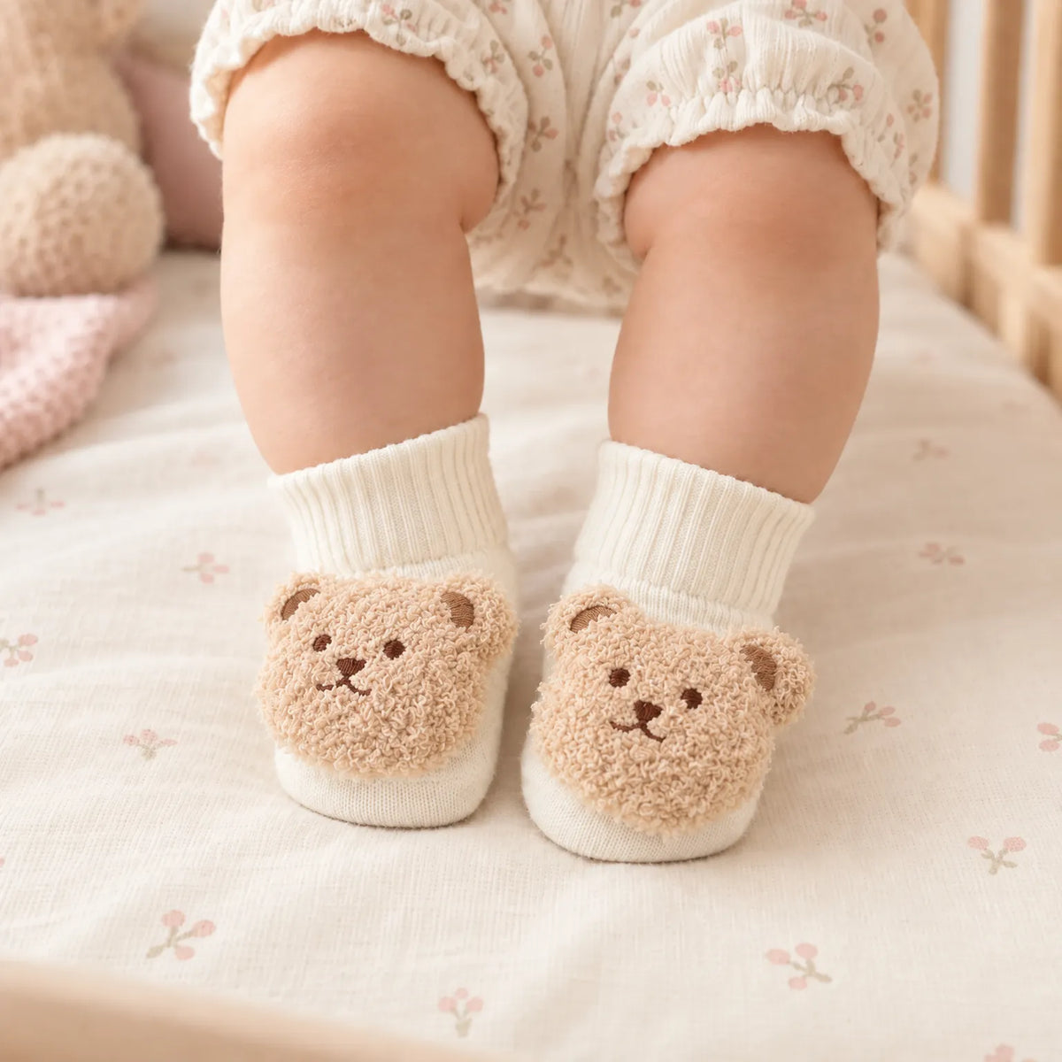 Infant 3D Plush Bear Socks