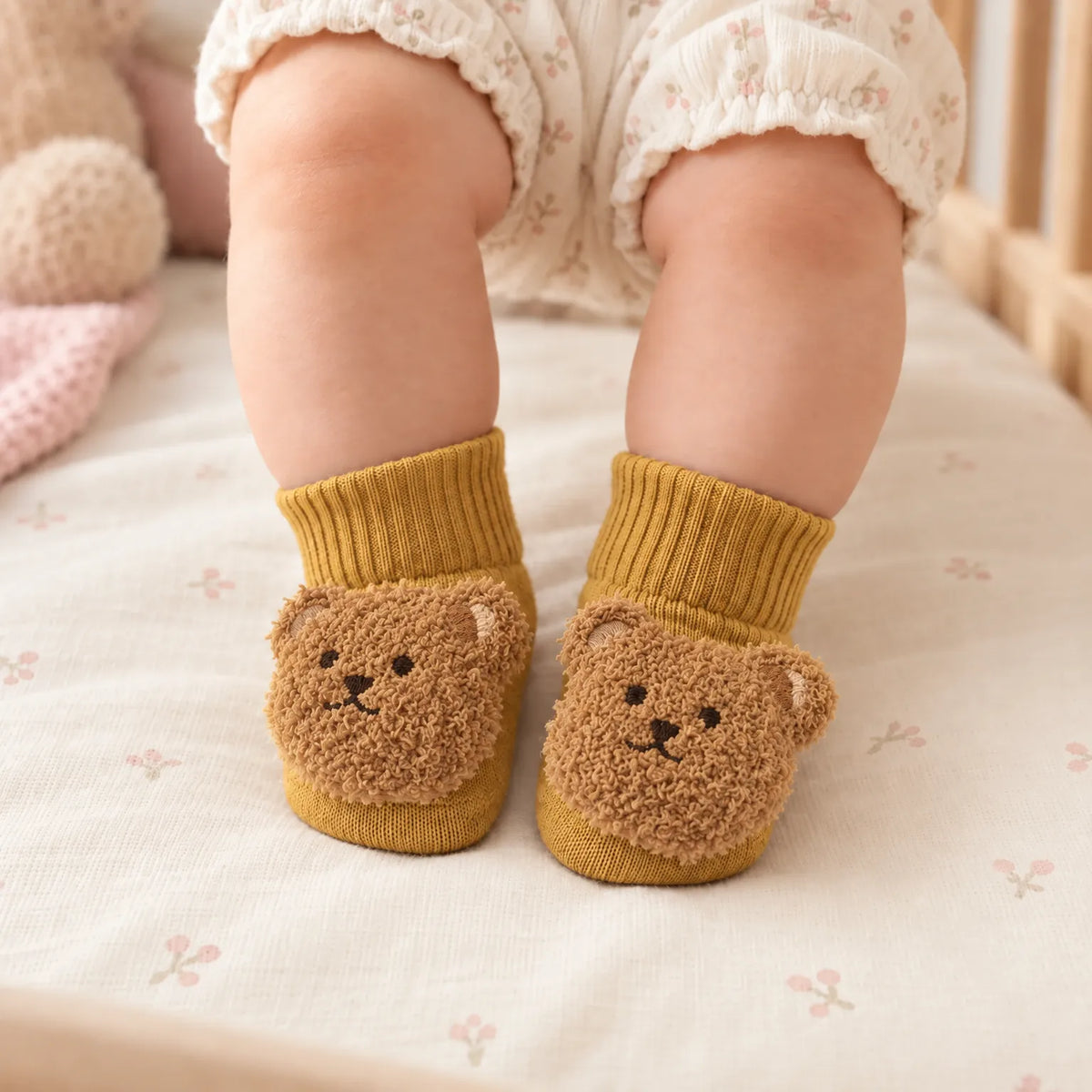 Infant 3D Plush Bear Socks