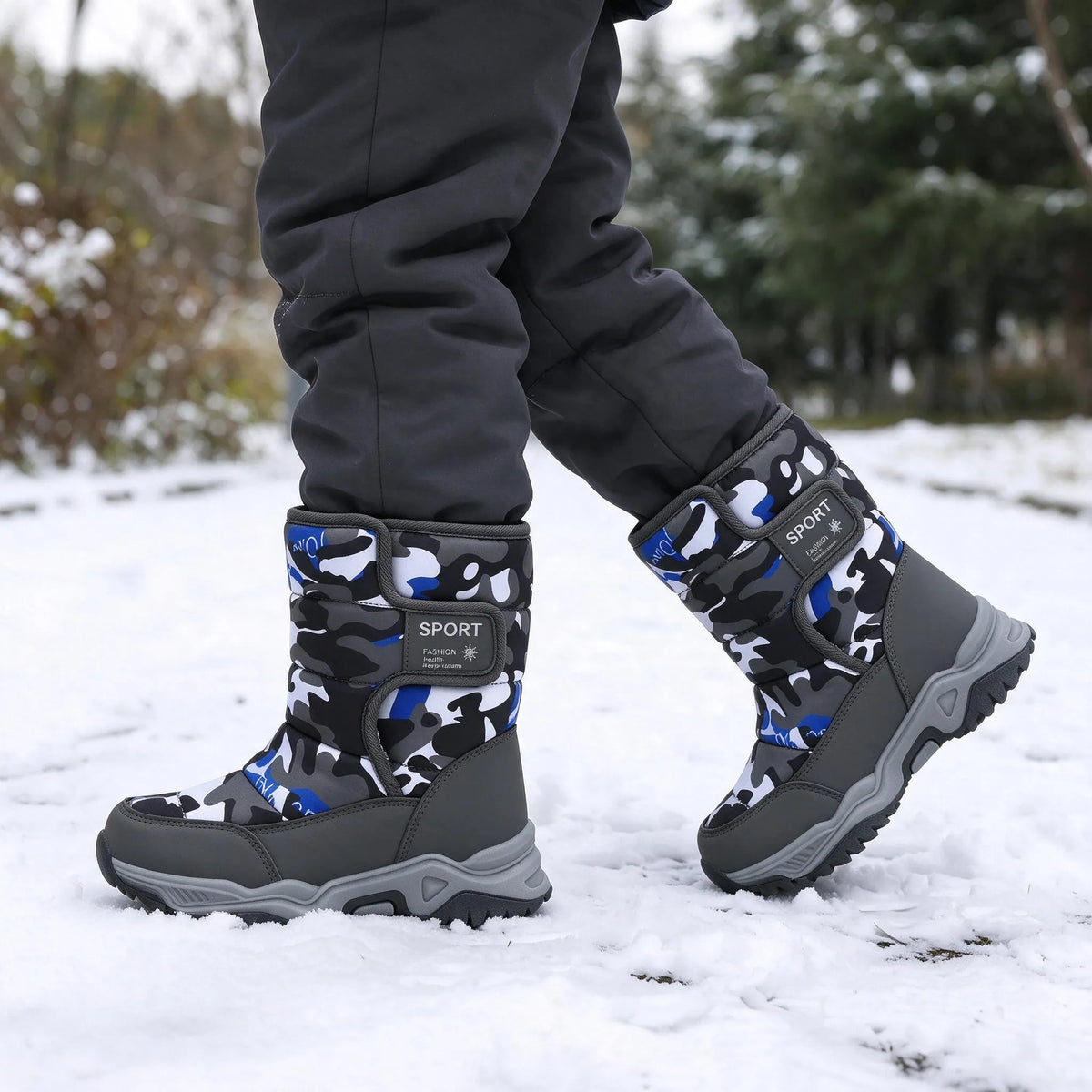 Insulated Ankle Lug Sole Snow Boots