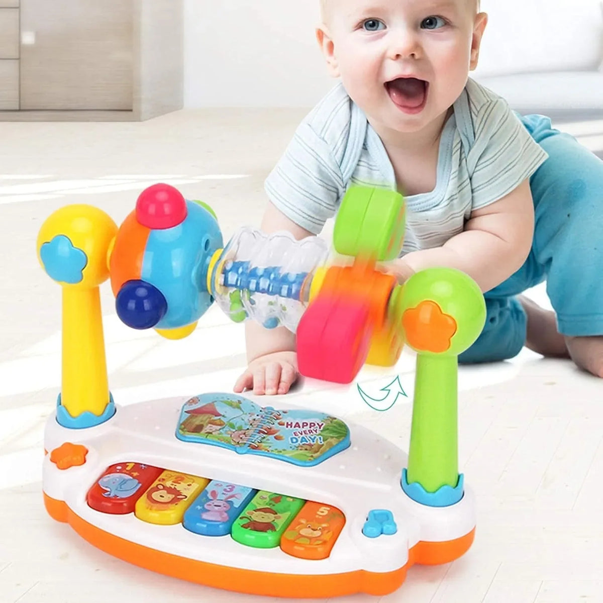 Interactive Musical Piano Toy with Lights and Sounds for Kids