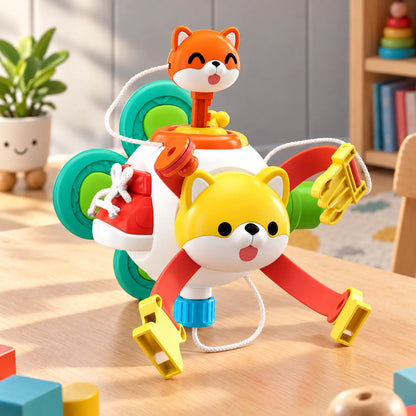 Interactive Sensory Activity Cube with Multiple Activities for Kids