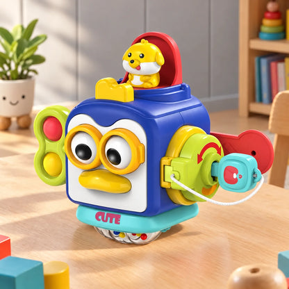 Interactive Sensory Activity Cube with Multiple Activities for Kids
