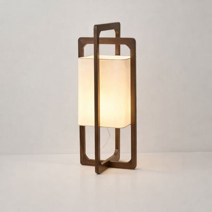 Japan Style Bamboo Wood Floor Lamp with Fabric Shade | Bambora