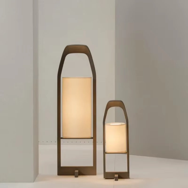 Japan Style Bamboo Wood Floor Lamp with Fabric Shade | Bambora