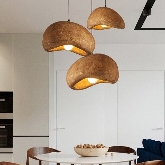 Japandi Resin Cloud Pendant Light with Adjustable Height | Orelix