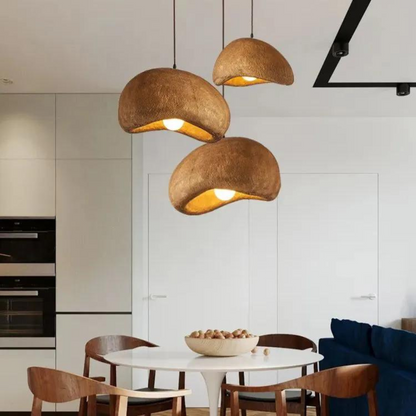 Japandi Resin Cloud Pendant Light with Adjustable Height | Orelix