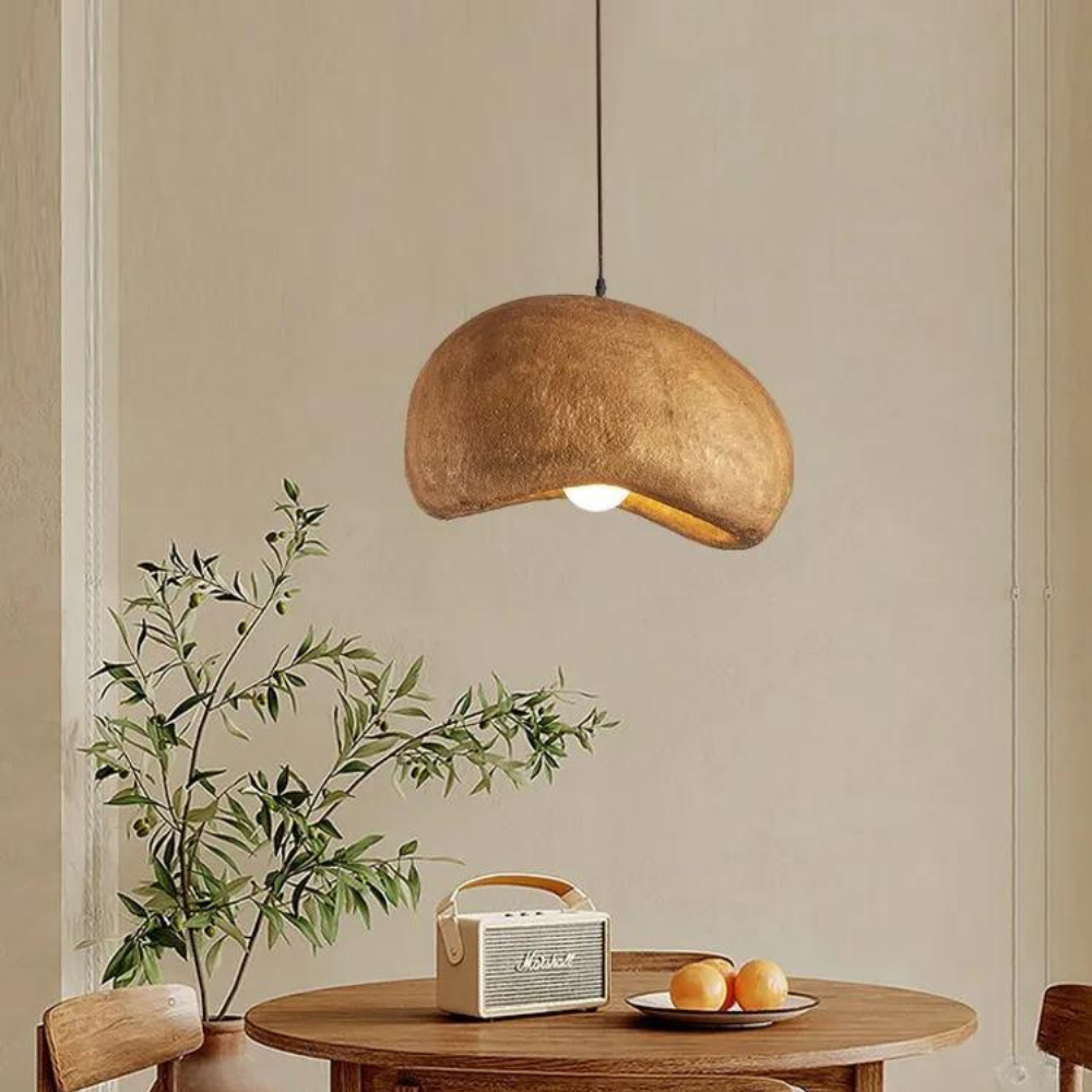 Japandi Resin Cloud Pendant Light with Adjustable Height | Orelix