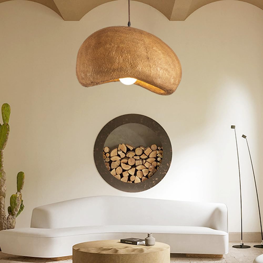 Japandi Resin Cloud Pendant Light with Adjustable Height | Orelix