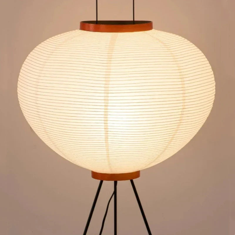 Japanese Rice Paper Floor Lamp with Metal Frame | Luminwa