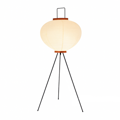 Japanese Rice Paper Floor Lamp with Metal Frame | Luminwa