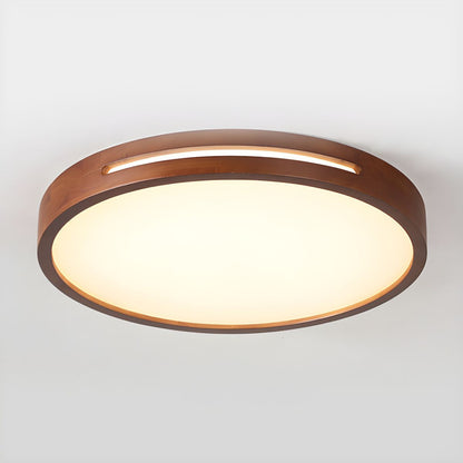 Japanese Wood LED Flush Mount Ceiling Light | Tanirao
