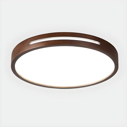 Japanese Wood LED Flush Mount Ceiling Light | Tanirao