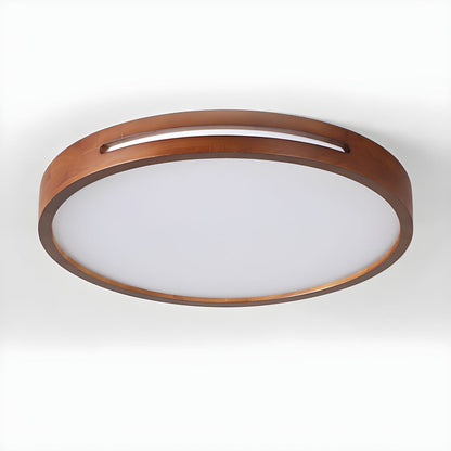 Japanese Wood LED Flush Mount Ceiling Light | Tanirao