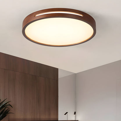 Japanese Wood LED Flush Mount Ceiling Light | Tanirao