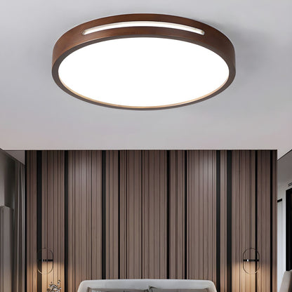 Japanese Wood LED Flush Mount Ceiling Light | Tanirao