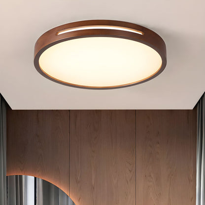 Japanese Wood LED Flush Mount Ceiling Light | Tanirao