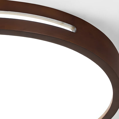 Japanese Wood LED Flush Mount Ceiling Light | Tanirao