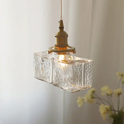 Jewel Glass Pendant Light with Brass Chain Suspension | Zyphora