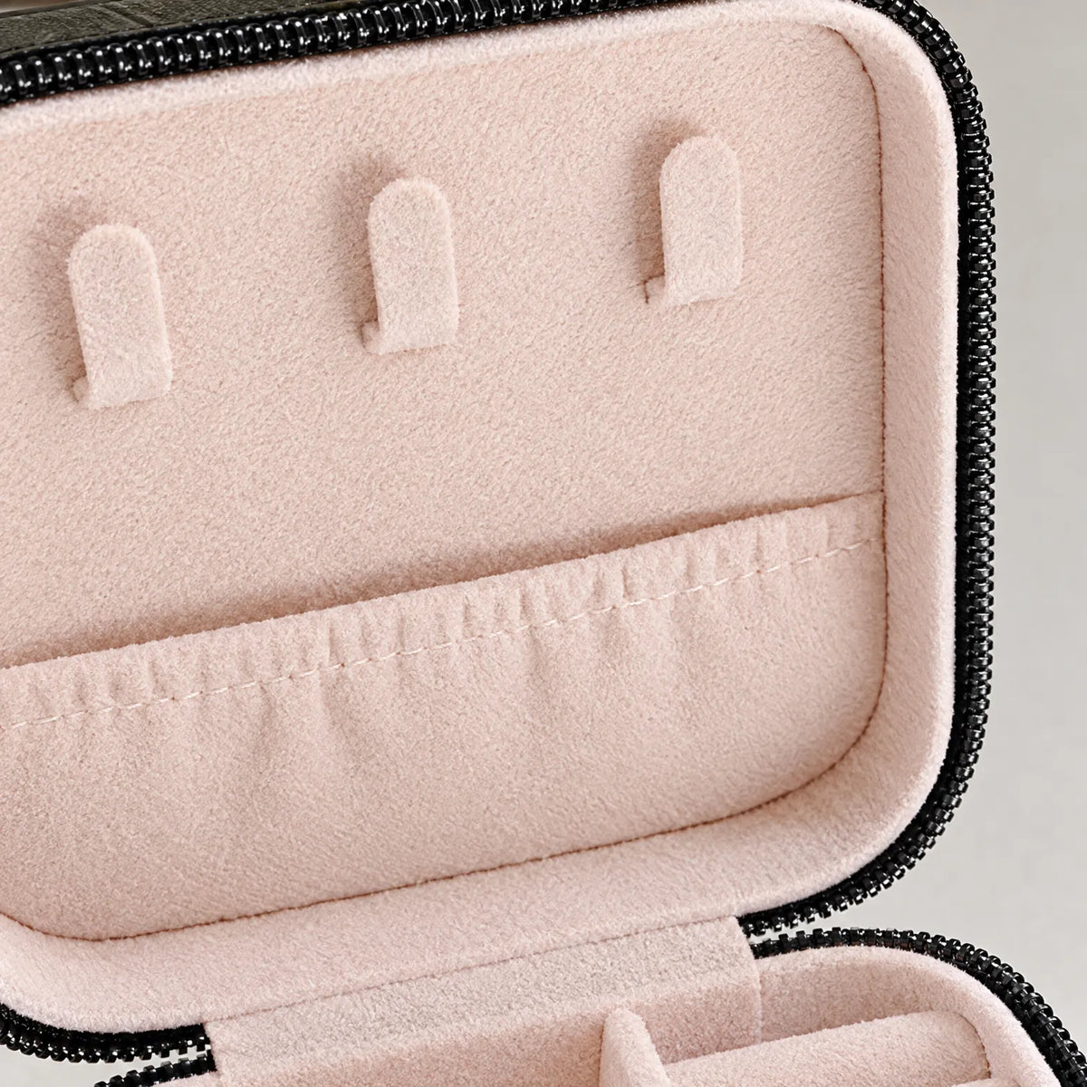Jewelry Box for Travel with Necklace Hooks Ring Rolls and Dividers