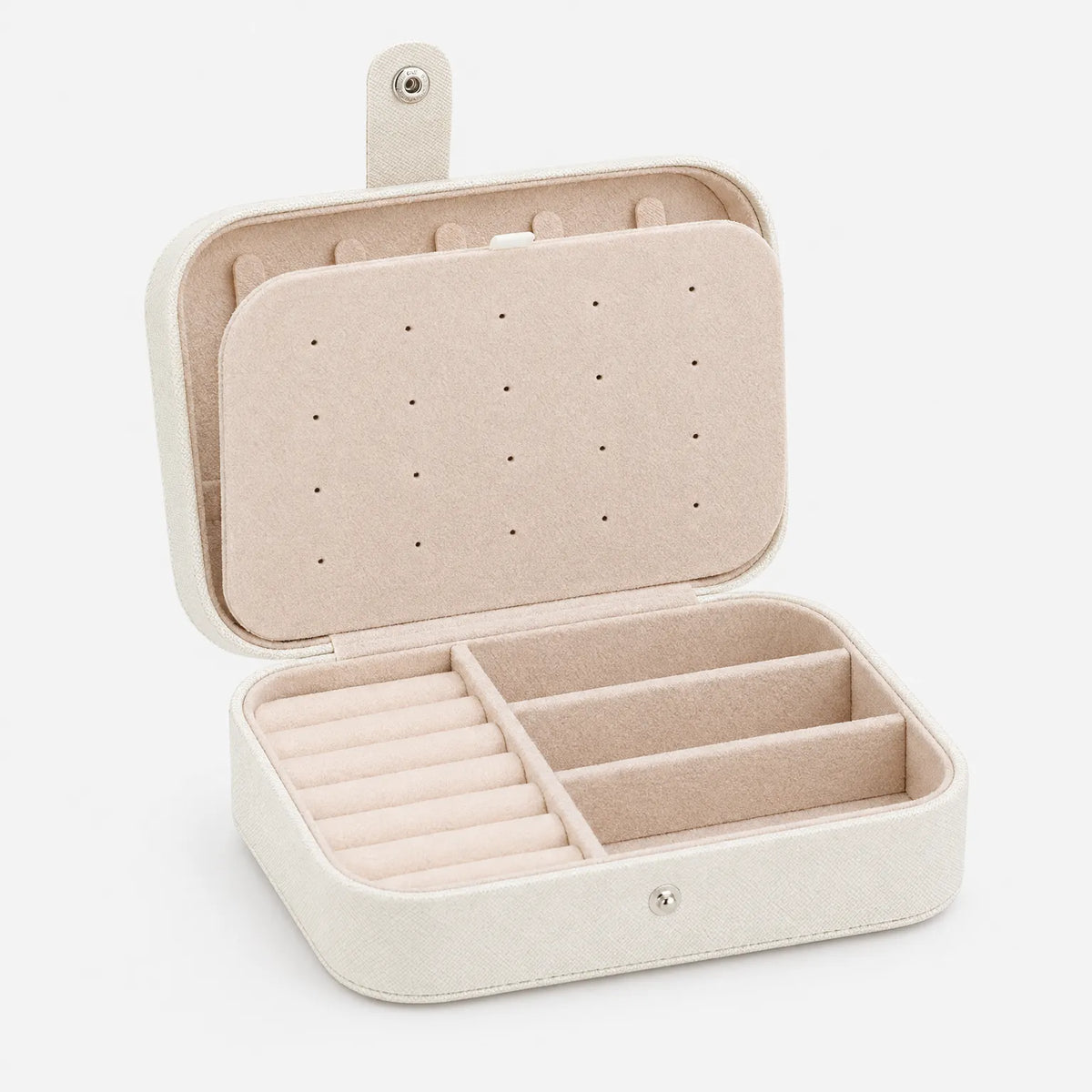 Jewelry Box with Earring Display Ring Rolls and Necklace Storage