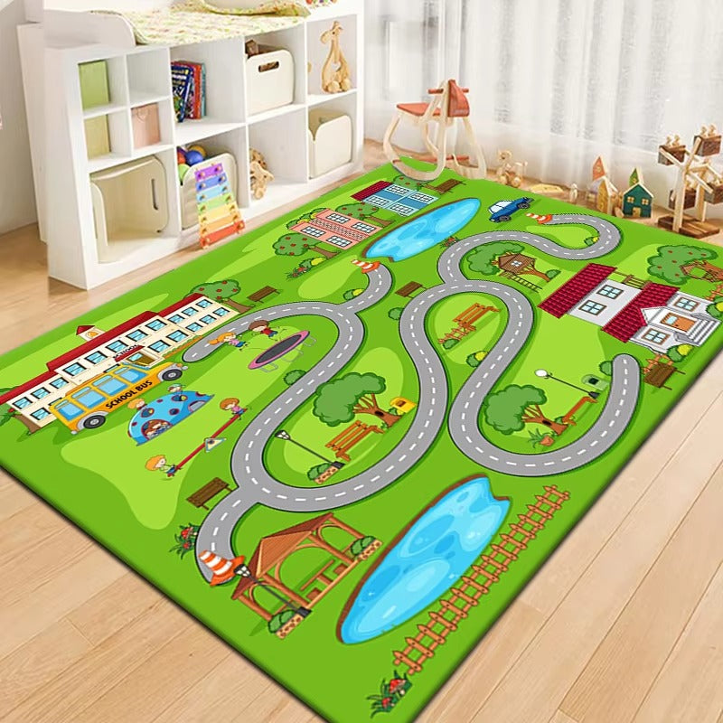 Kids Polyester Road Layout Play Mat Modern Simplicity | Marovia