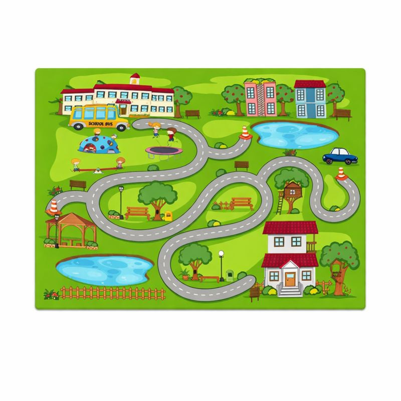 Kids Polyester Road Layout Play Mat Modern Simplicity | Marovia