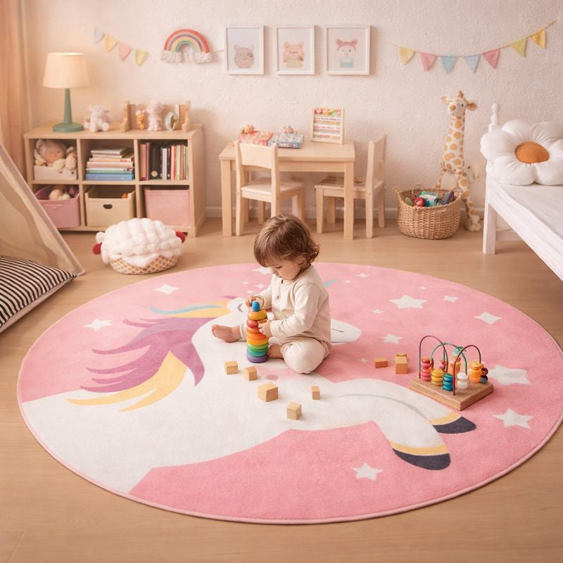 Kids Unicorn Play Mat Rug For Playroom Nursery | Rugoria