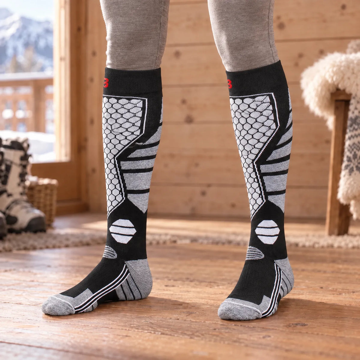 Knee-High Winter Ski Socks