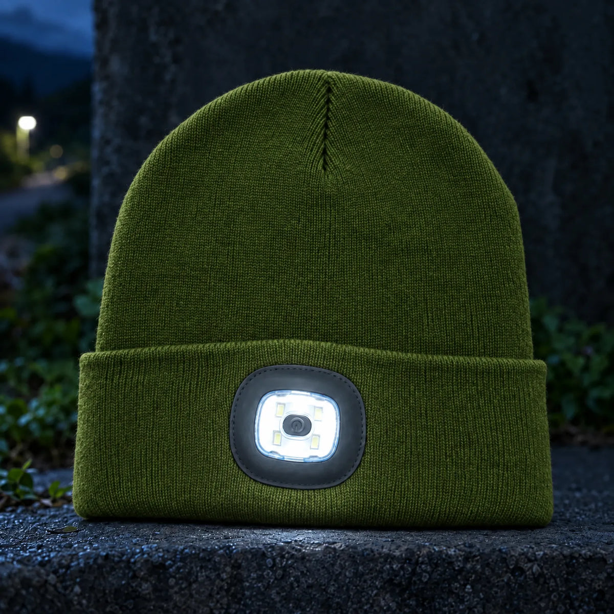 Knit Beanie With Integrated Light