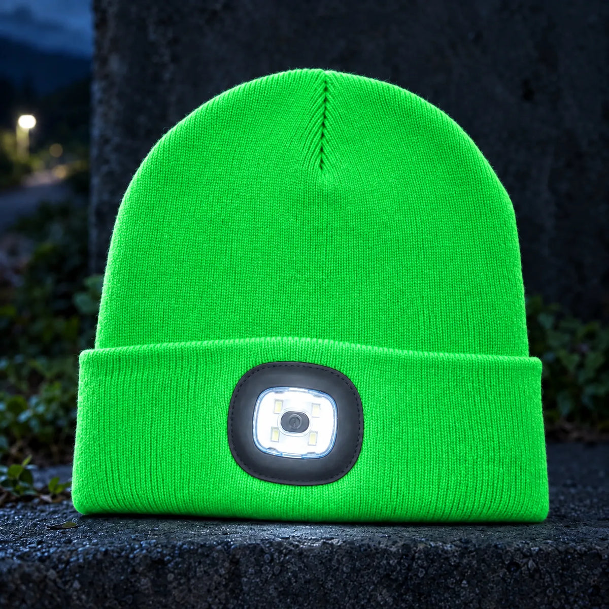 Knit Beanie With Integrated Light