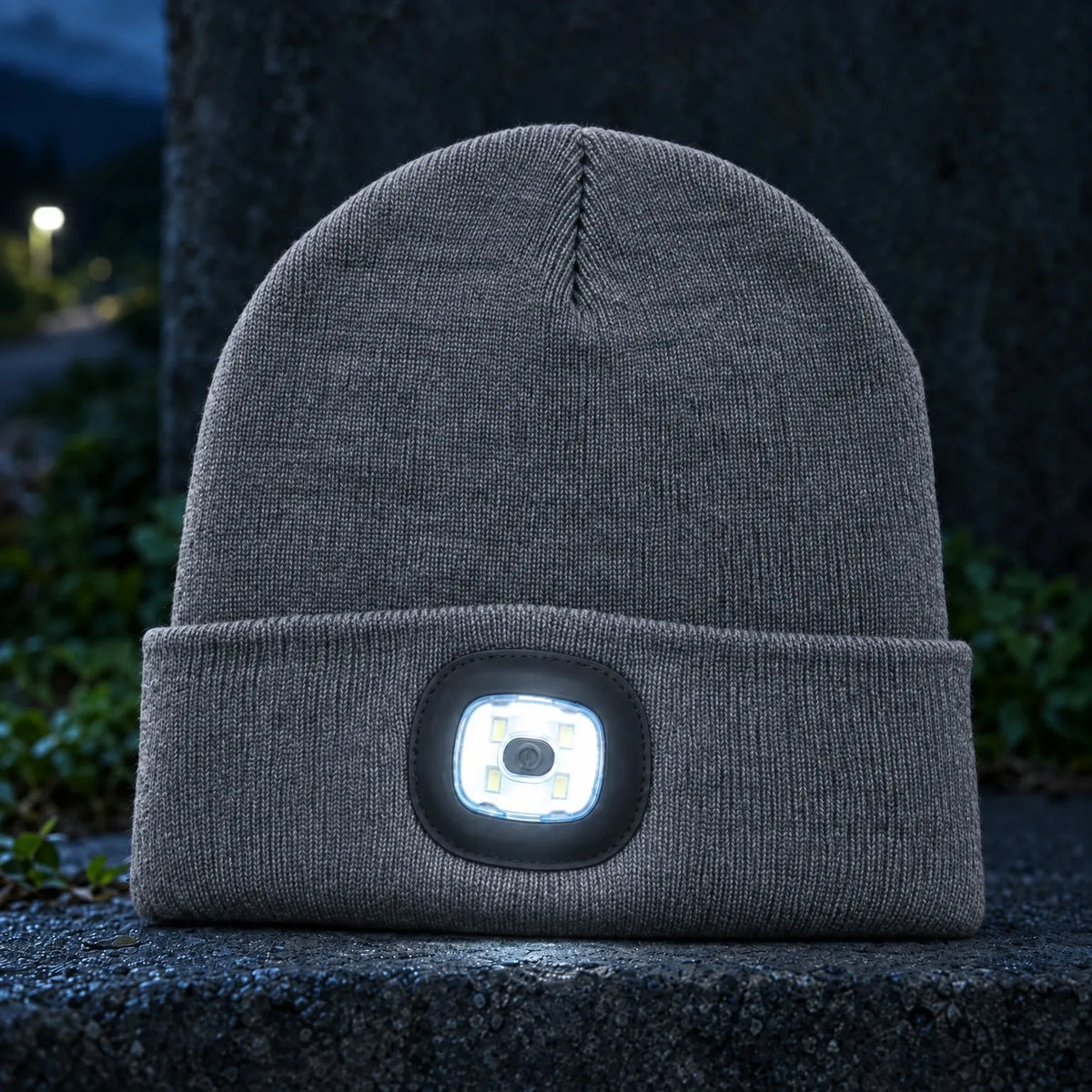 Knit Beanie With Integrated Light