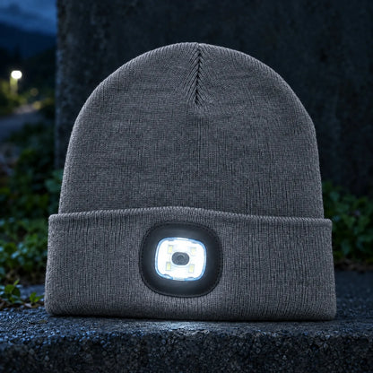 Knit Beanie With Integrated Light