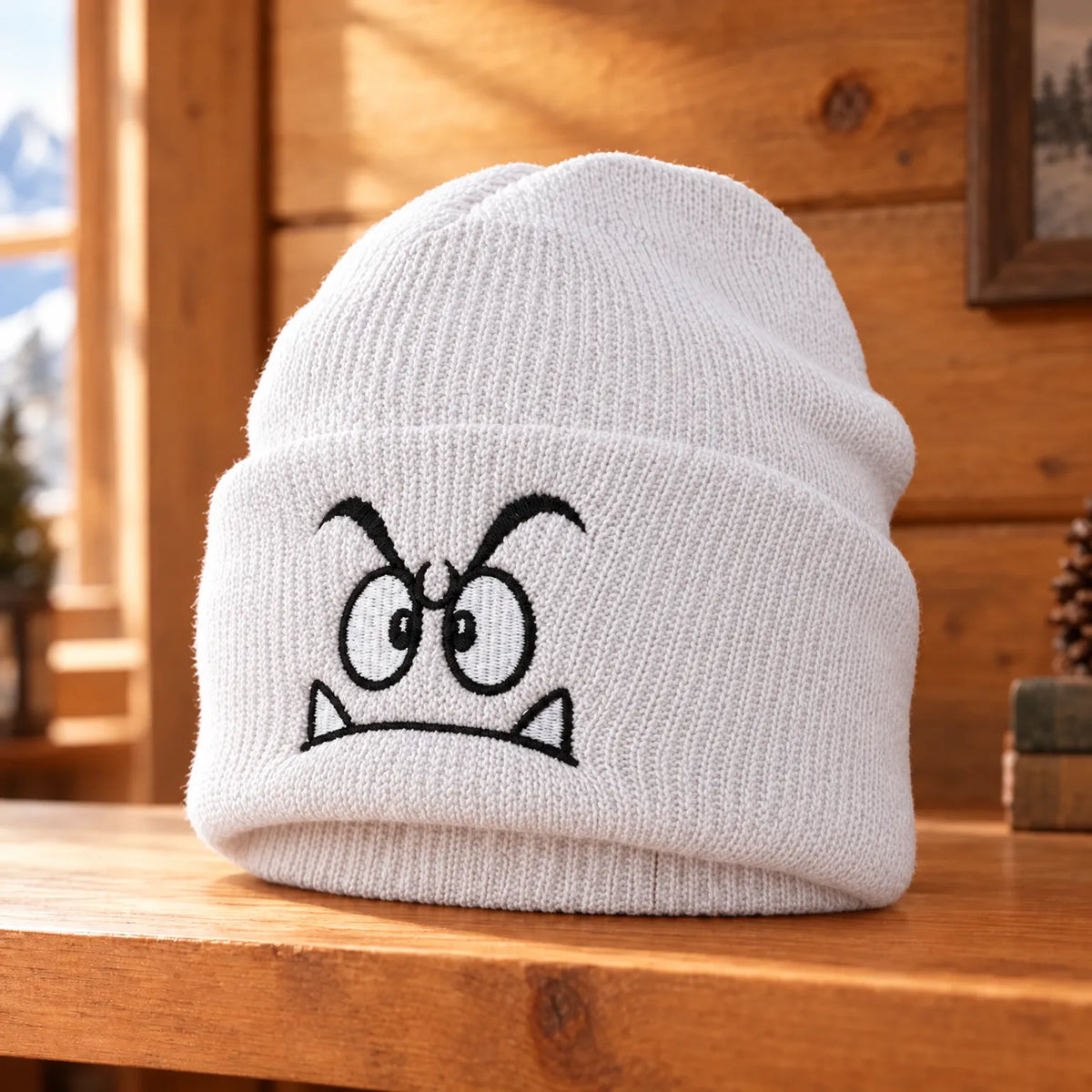 Knit Cartoon Embroidered Winter Beanie