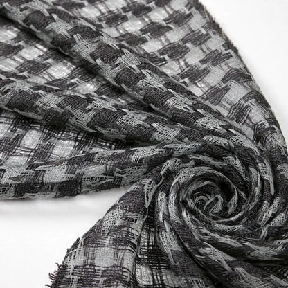 Knit Plaid Winter Scarf