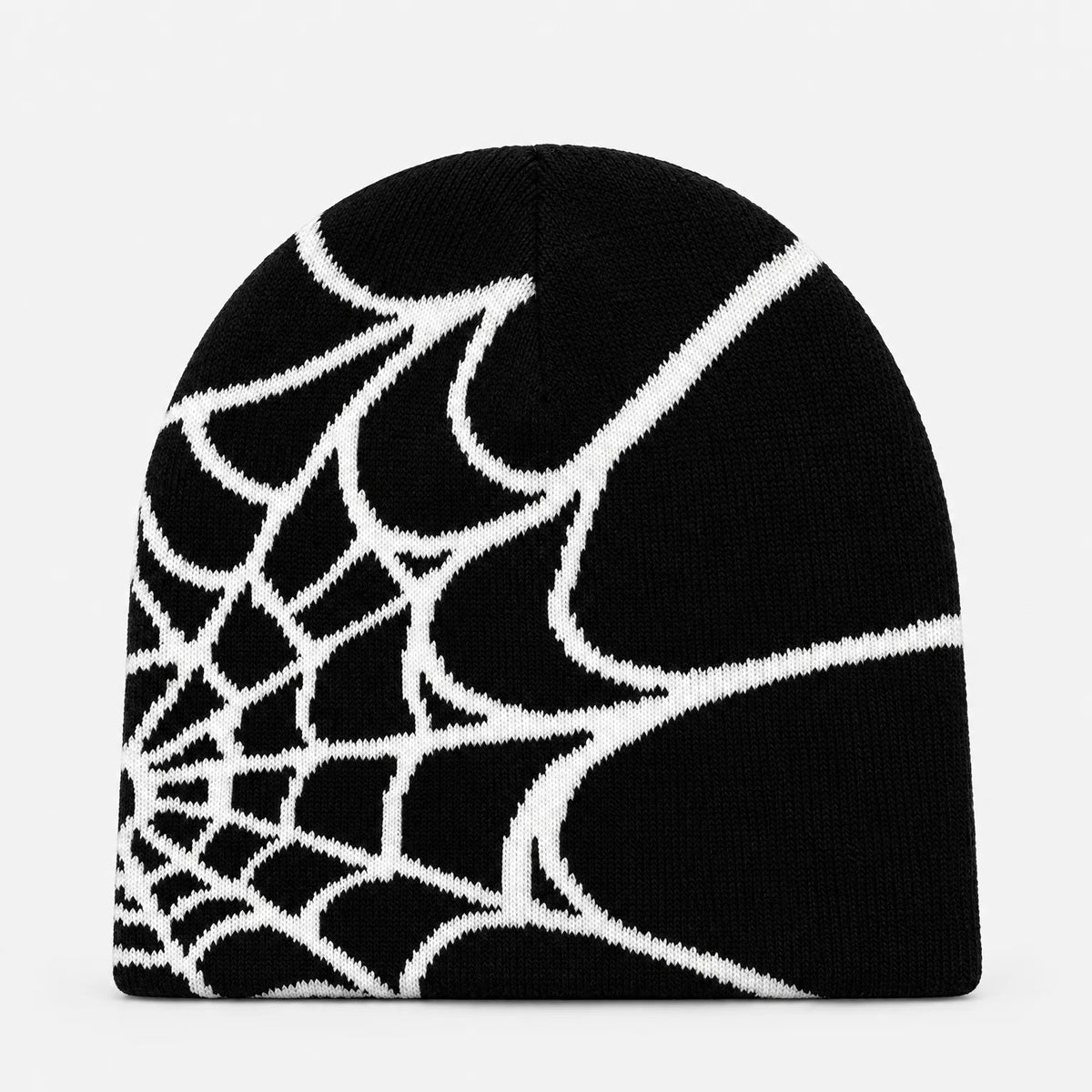 Knit Spider Web Skull Cap