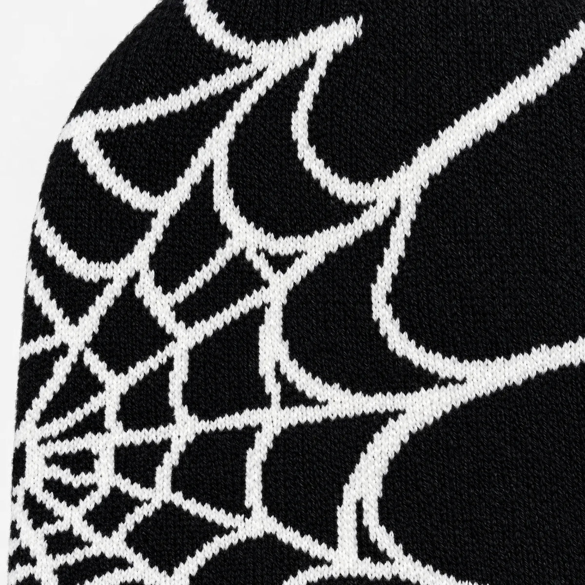 Knit Spider Web Skull Cap