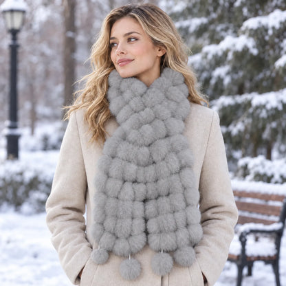Knit Textured Winter Wrap Scarf